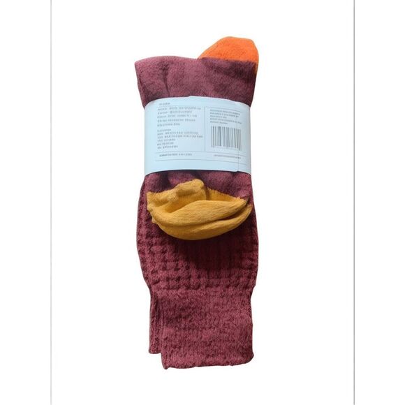 American Trench Maroon Waffle Knit Socks - Women’s 6-10 Cozy Eco-Friendly Socks - Picture 2 of 2